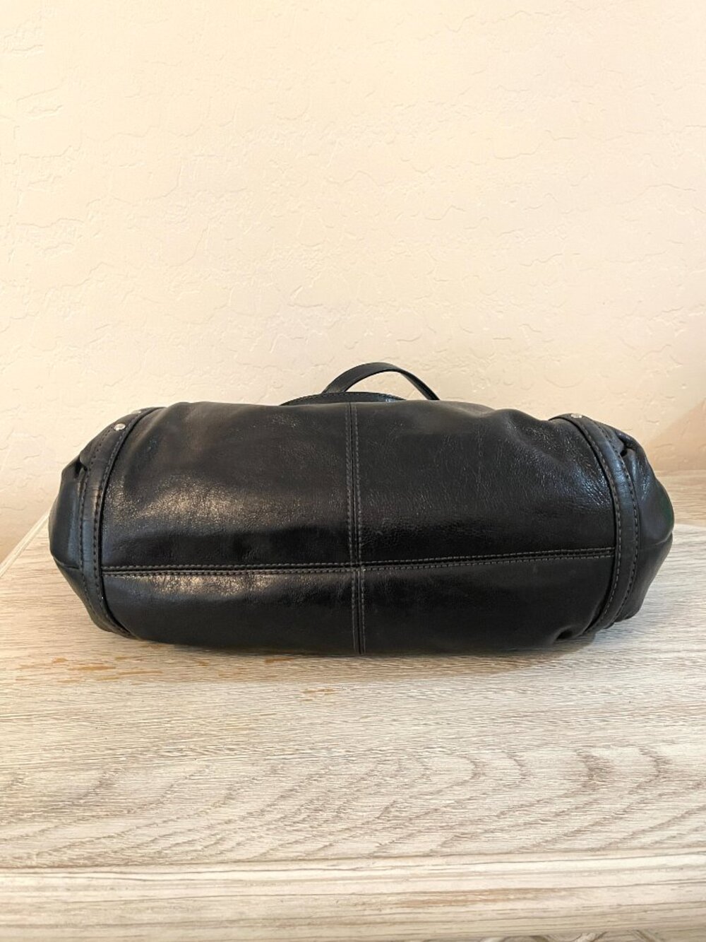 Coach Alexandra Shoulder Bag Tote Handbag Black Silver 16244 Large Two Hangtags - Picture 4 of 10